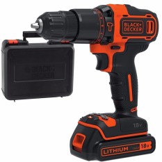 Black&Decker - 18V - 1.5Ah MÁY KHOAN ĐỘNG LỰC DÙNG PIN LI-ION + KÈM VALI PHỤ KIỆN - BDCHD18K
