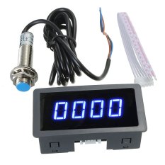 Xanh dương 4 ĐÈN LED Kỹ Thuật Số Tốc Độ Rpm + Tắc Cảm Biến NPN-quốc tế