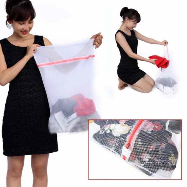 Bộ 02 Túi lưới giặt quần áo cho mẹ và bé (50x60cm)