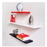 Bộ 03 kệ gỗ treo tường 3 thanh ngang nhiều màu lõi xanh chống ẩm