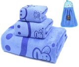 Bộ 03 Khăn tắm, khăn gội, khăn mặt Cao cấp (KIBA) siêu mềm mịn cho mẹ và bé - Tặng khăn lau tay
