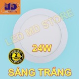 Bộ 05 đèn led âm trần siêu mỏng tròn ánh sáng trắng (24W-Φ270) - MD01