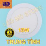 Bộ 05 đèn led âm trần siêu mỏng tròn ánh sáng trung tính (18W-Φ200) - MD03