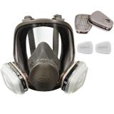 Bộ 1 mặt nạ bảo hộ phòng độc nguyên mặt 3M 6800 và 4 phin lọc 3M 6001 dùng sơn chuyên nghiệp