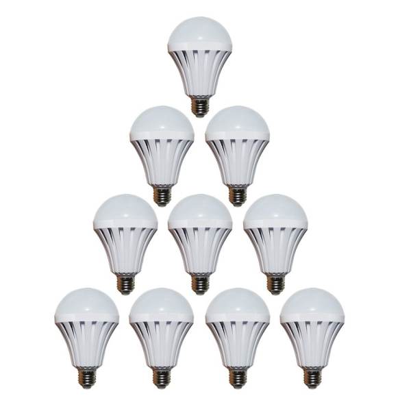 Bộ 10 bóng đèn Led Bulb tích điện thông minh 12W (Trắng)