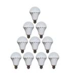 Bộ 10 bóng đèn Led Bulb tích điện thông minh SmartCharge 9W ánh sáng trắng (Trắng)(Trắng)