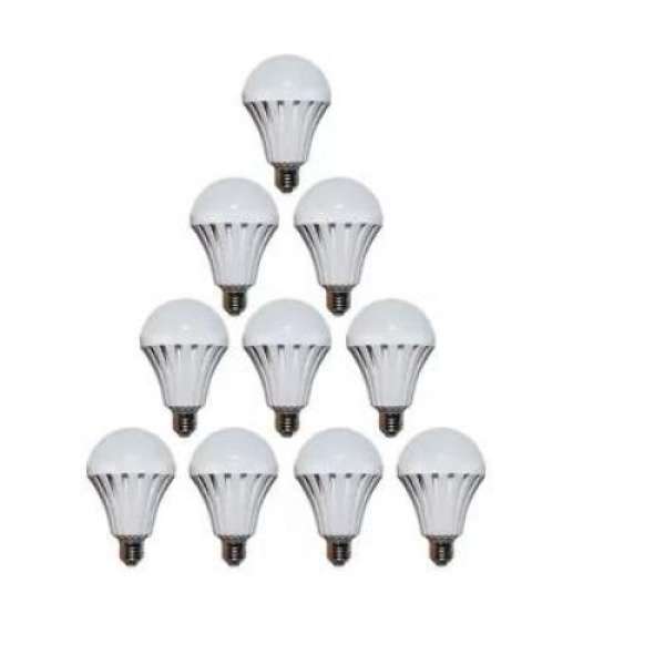 Bộ 10 bóng đèn Led Bulb tích điện thông minh SmartCharge 9W ánh sáng trắng (Trắng)(Trắng)