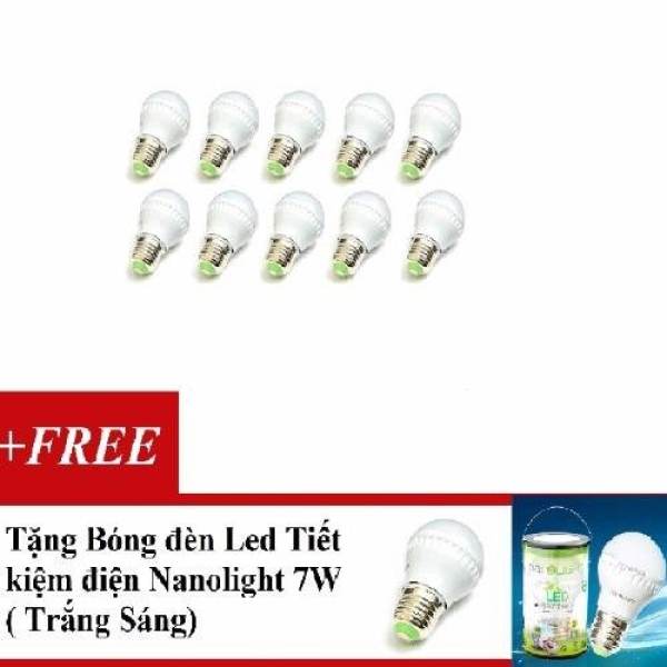 Bộ 10 bóng đèn LED Nanolight  3W Siêu Tiết Kiệm Điện (Trắng vàng)