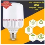 Bộ 10 bóng đèn Led trụ 20W TAT - Tiết kiệm điện (Trắng)