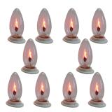 Bộ 10 bóng đèn lửa trang trí 3W - E12, tiêu thụ điện năng thấp, nhiệt độ thấp và tiết kiệm năng lượng.