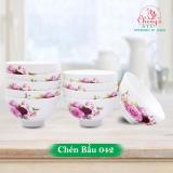 Combo 10 chén sứ hoa cao cấp