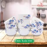 Bộ chén khum sứ hoa mai 040/ NTVChengs