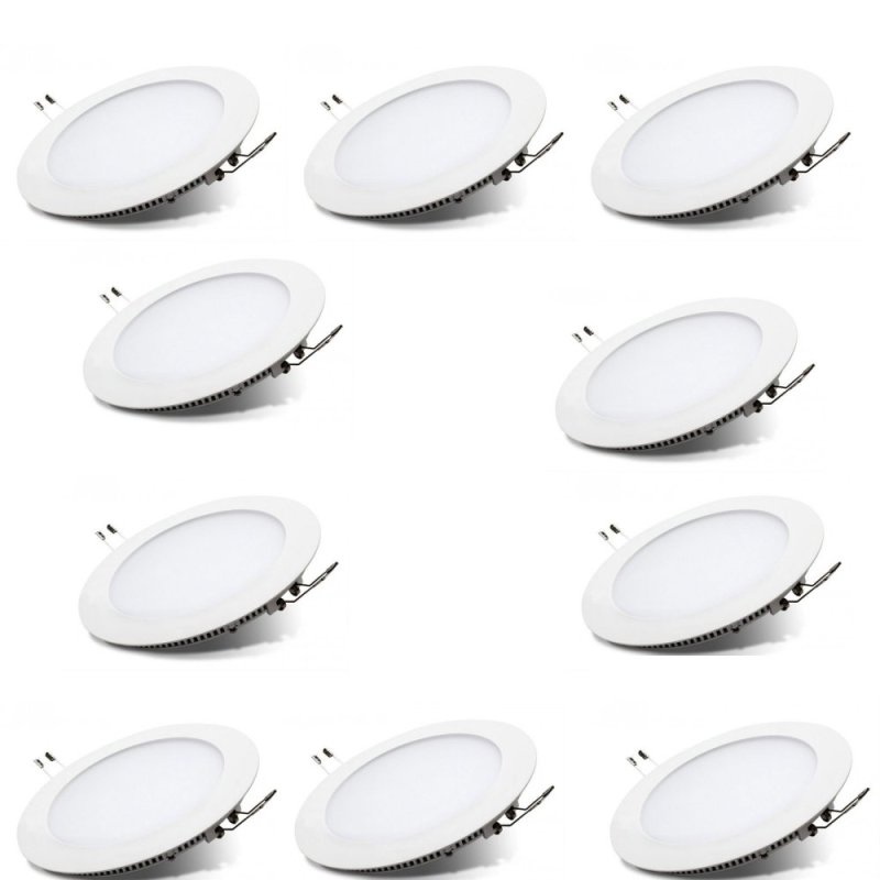 Bộ 10 đèn Led tròn âm trần Downlight 6W (Ánh Sáng Trắng)