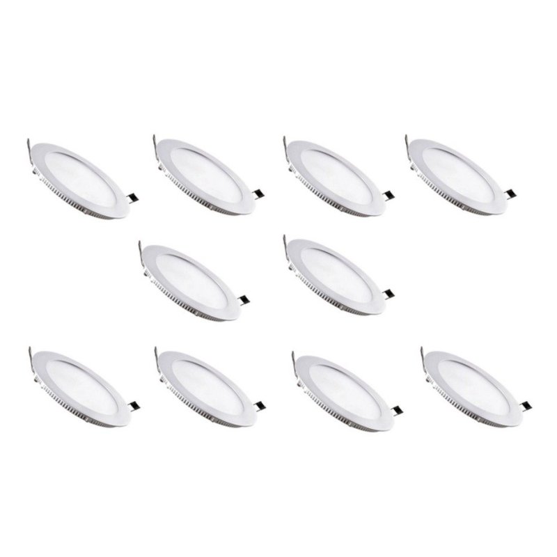 Bộ 10 đèn Led tròn âm trần Downlight 9W (Ánh Sáng Trắng)