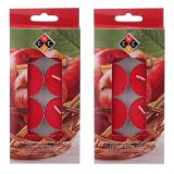 Bộ 10 hộp 80 nến tealight thơm cao cấp hương Apple Cinnamon NYCandle FtraMart EDC-NYC08 (Đỏ)