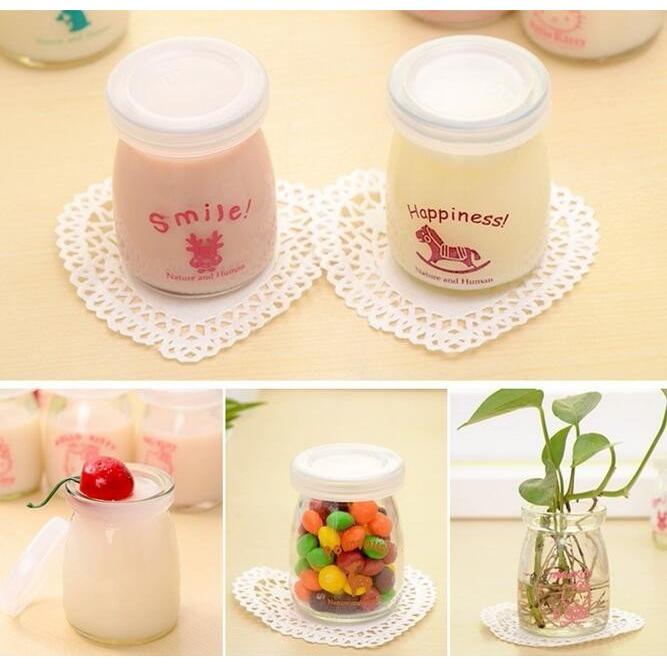 Bộ 12 hũ làm sữa chua bằng thủy tinh