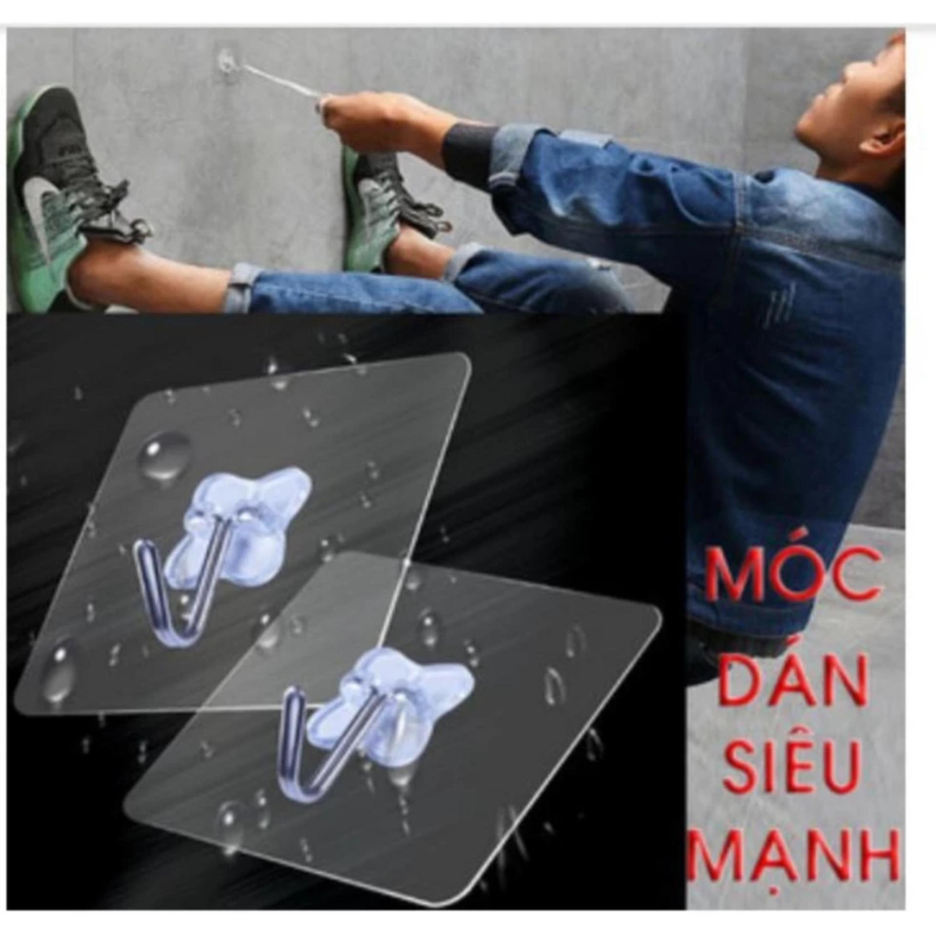 Bộ 10 Móc treo dán tường chịu lực 10kg