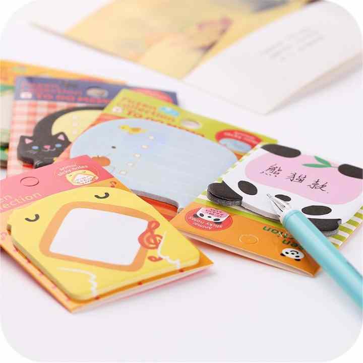 Bộ 10 tệp giấy nhớ, giấy note hình thú ngộ nghĩnh + Tặng kèm thẻ tích điểm Verygood