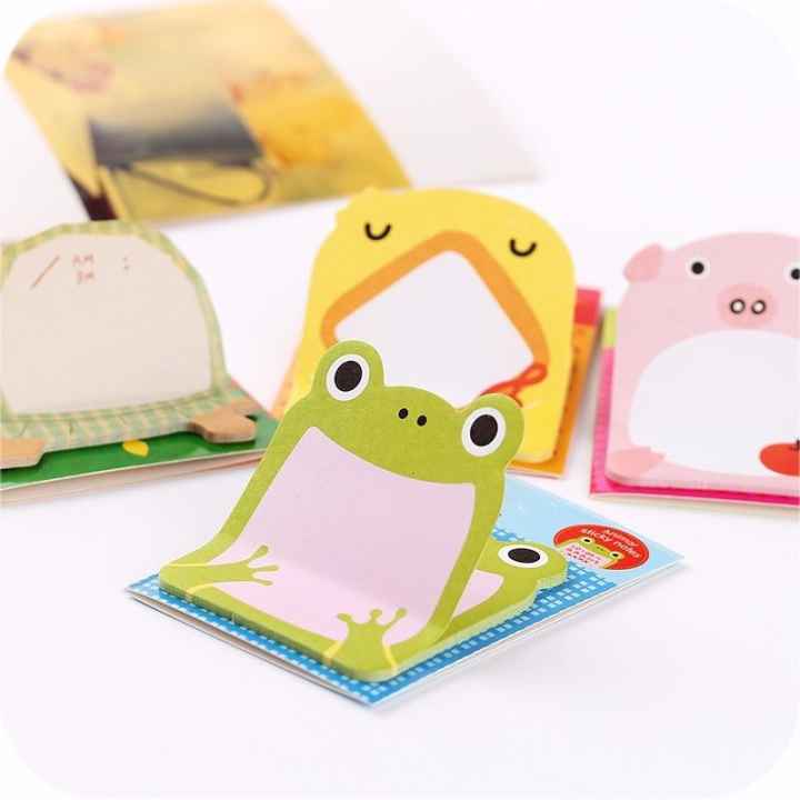 Bộ 10 tệp giấy nhớ, giấy note hình thú ngộ nghĩnh + Tặng kèm thẻ tích điểm Verygood