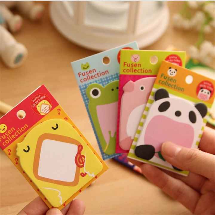 Bộ 10 tệp giấy nhớ, giấy note hình thú ngộ nghĩnh + Tặng kèm thẻ tích điểm Verygood