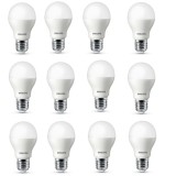 Bộ 12 Bóng đèn Philips LED ESS LEDBulb 5W đuôi E27 230V A60 ánh sáng (Trắng/Vàng)