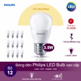 (Bộ 12) Bóng đèn Philips LEDBulb 3.5W 3000K đuôi E27 230V P45 - Ánh sáng vàng