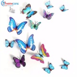 COMBO 12 Bướm 3D Trang Trí Dán Tường Nhiều Màu DT86