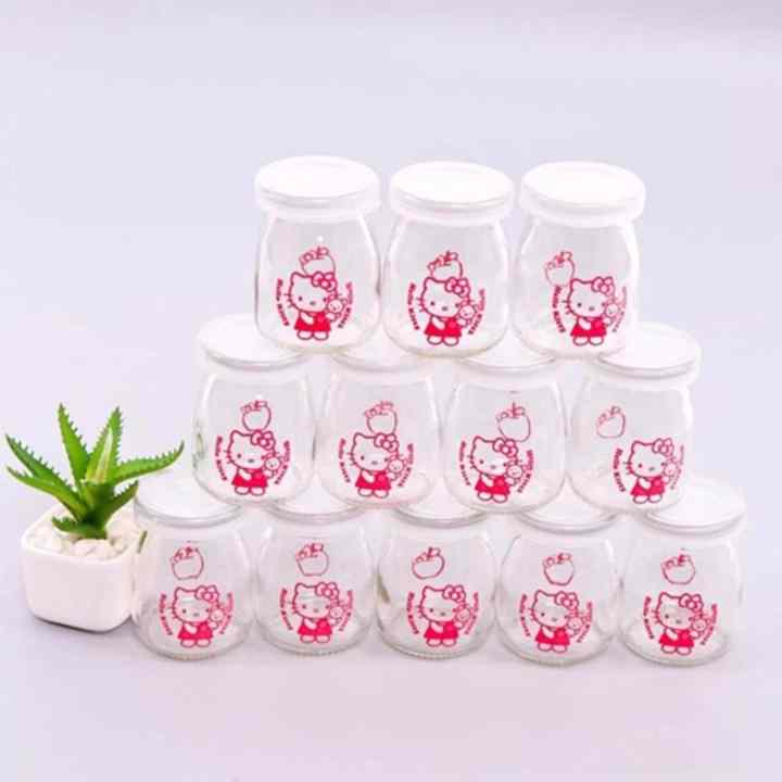 Bộ 12 Hũ Làm Sữa Chua Thủy Tinh