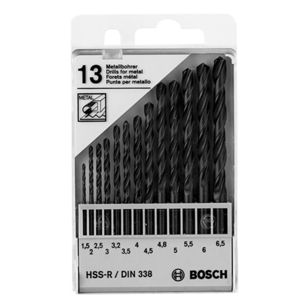 Bộ 13 mũi khoan Bosch HSS-R DIN338 (Inox)