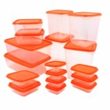 Bộ 17 hộp đựng thức ăn cao cấp màu cam