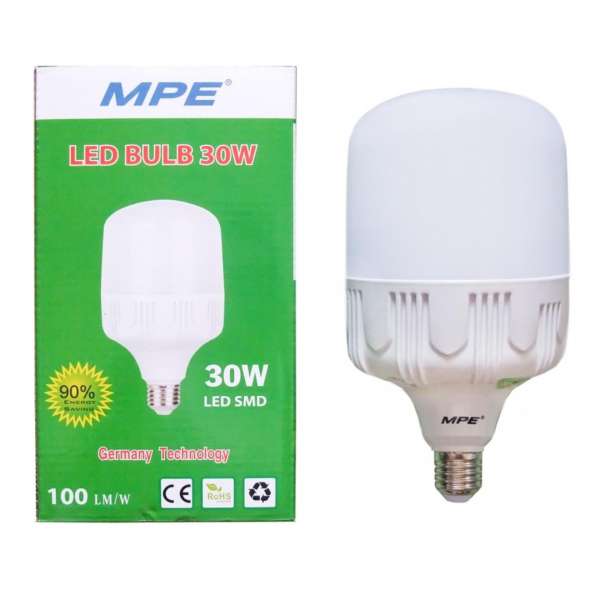 Bộ 2 bóng đèn Led Bulb 30w MPE (Ánh sáng trắng)