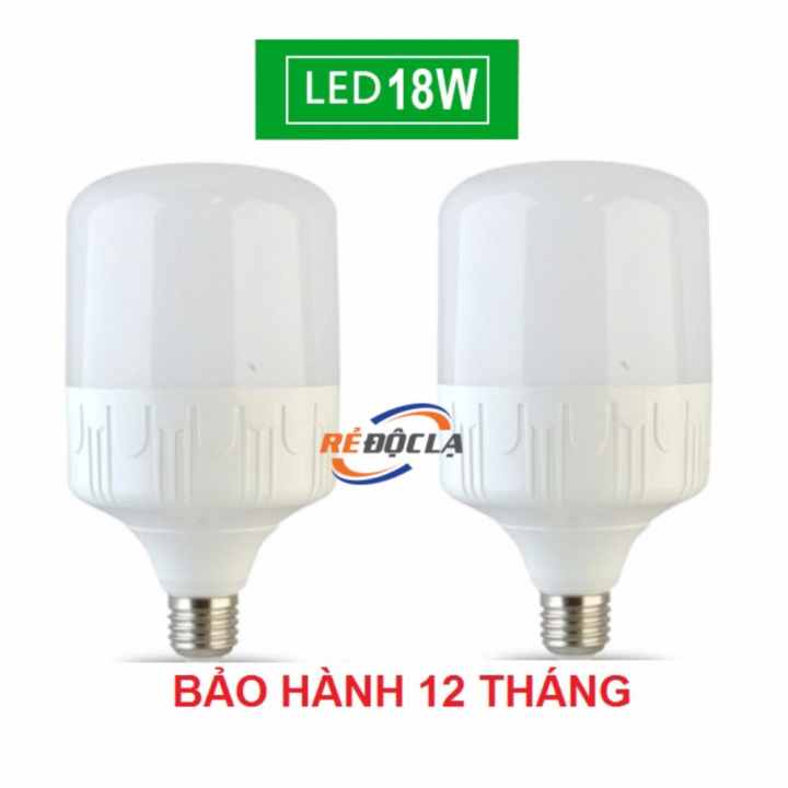 Bộ 2 Bóng đèn Led trụ 18W Trắng ( Loại 1)- Better Shop