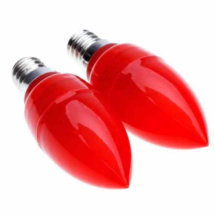 Bộ 2 bóng điện Led quả nhót màu đỏ cho đèn thờ