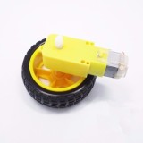 Bộ 2 chiếc bánh xe Robot 66mm ( Vàng )
