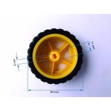 Bộ 2 chiếc bánh xe Robot 66mm ( Vàng )