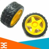 Bộ 2 chiếc bánh xe Robot 66mm ( Vàng )