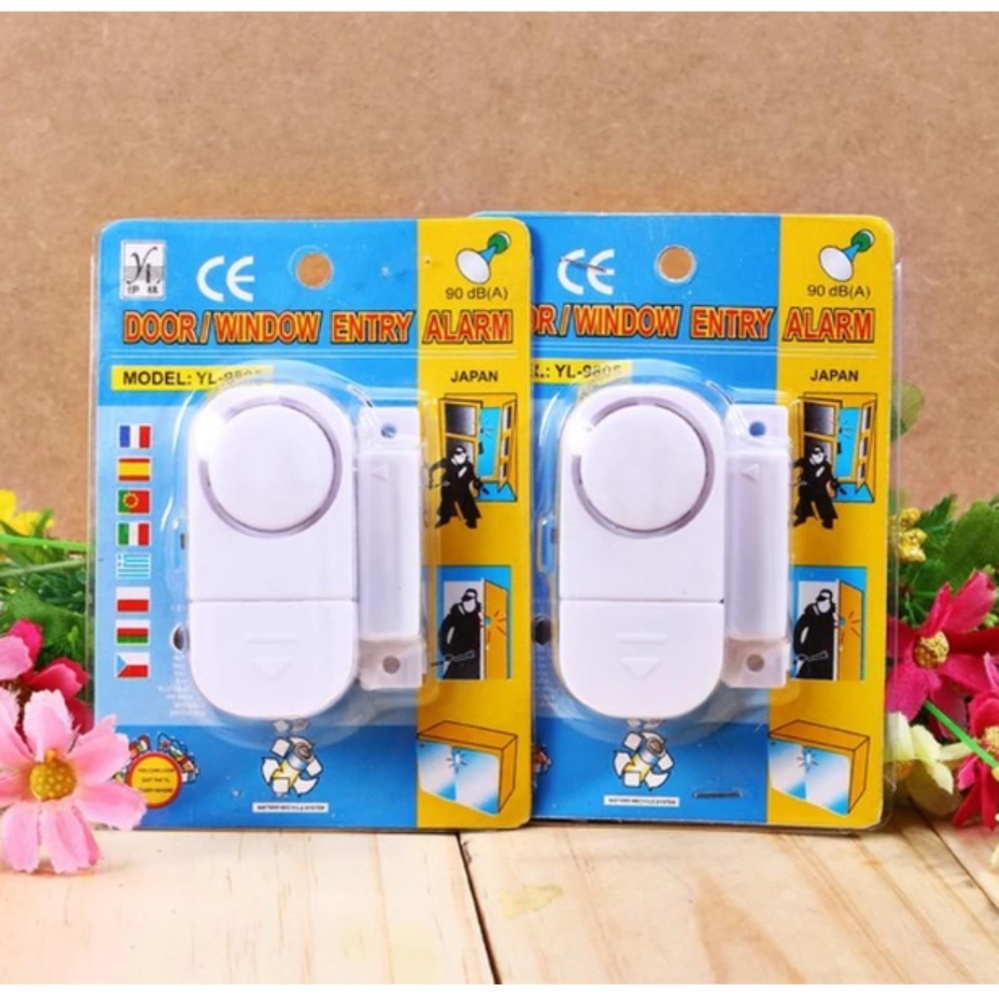 Bộ 2 chuông chống trộm báo động RL-9805 2 x 6 cm (Trắng)