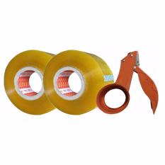 Bộ 2 Cuộn Băng Dính Trong Kèm Dụng Cụ Căt