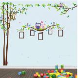 Binbin ee146 set of 2 branch tree wall sticker Owl photo frame