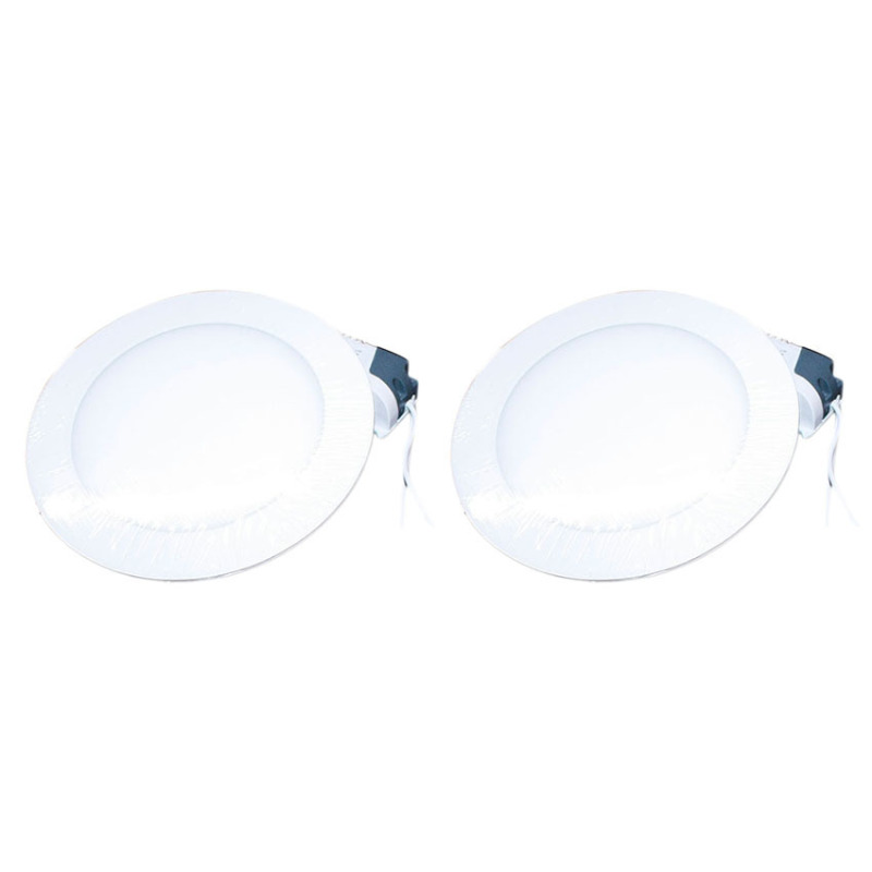Bảng giá Bộ 2 đèn led âm trần siêu mỏng 6w tròn trắng