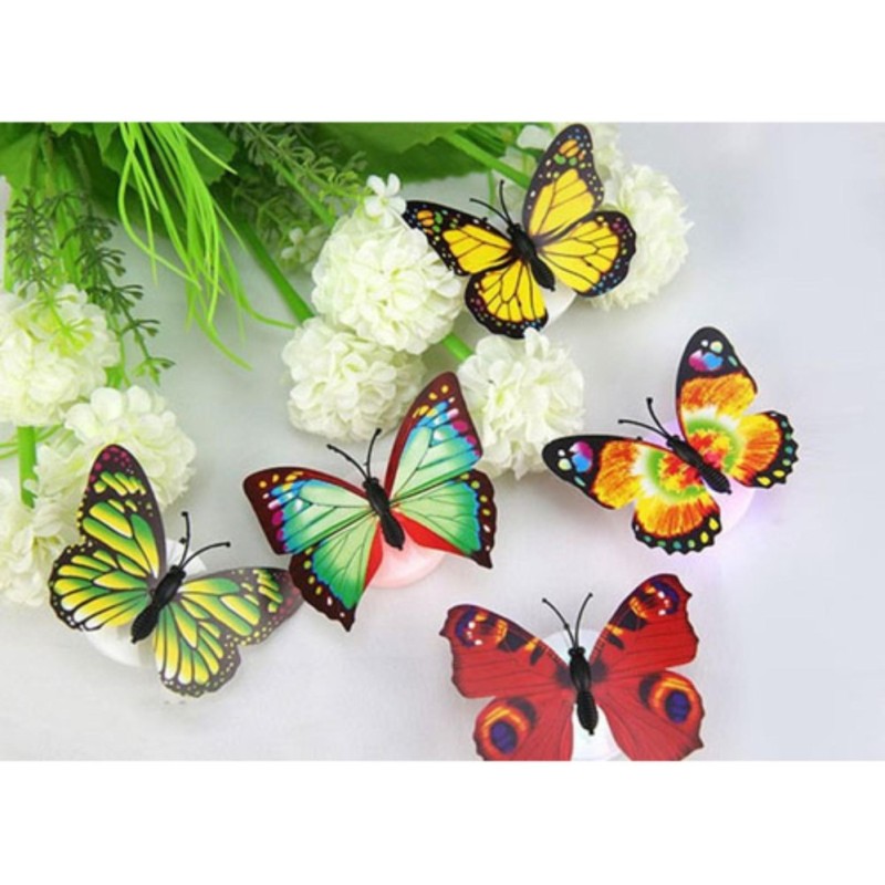 Bảng giá Bộ 2 đèn Led bướm phát quang dán tường