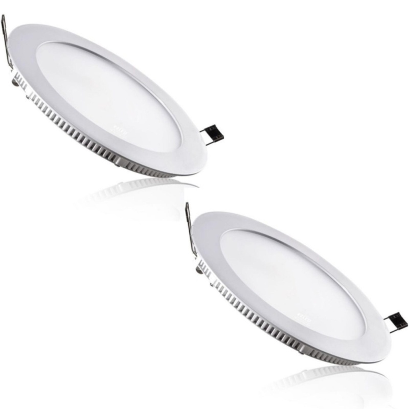 Bộ 2 Đèn Led Panel Light âm trần tròn 12W