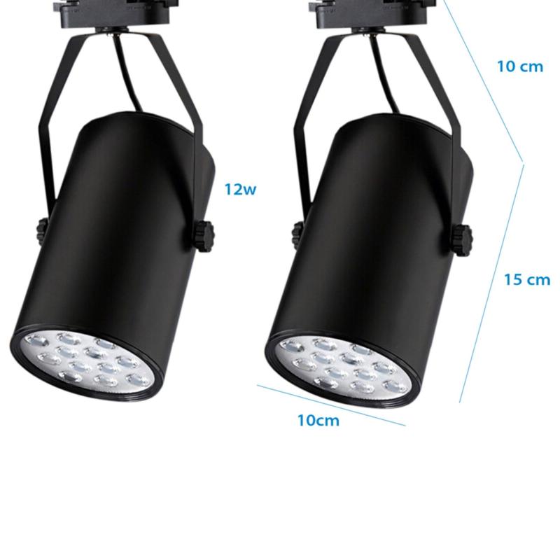 Bảng giá Bộ 2 đèn led rọi mắt ếch 12w vỏ đen ánh sáng trắng/vàng