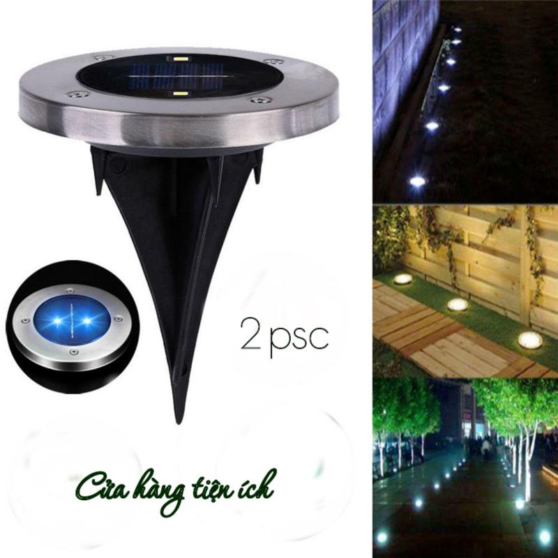 Bộ 2 đèn năng lượng mặt trời trang trí thảm cỏ sân vườn MS13