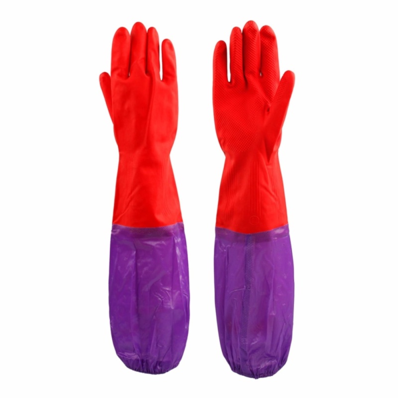 Bộ 2 Găng tay cao su lót nỉ đa năng loại dài