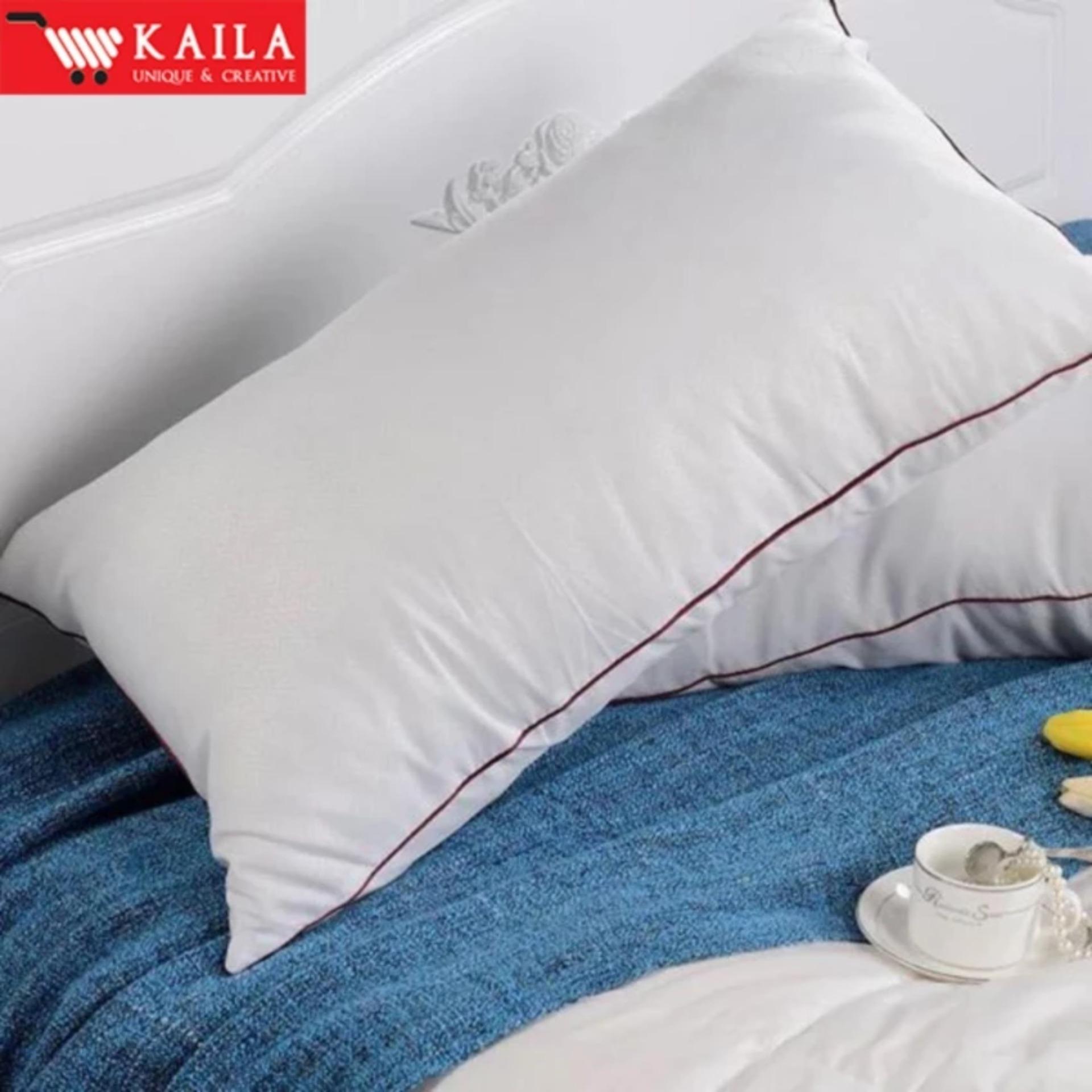 Bộ 2 gối bông Pillow Hilton êm mềm tiêu chuẩn khách sạn KAILA 2017 ( trắng) GT1