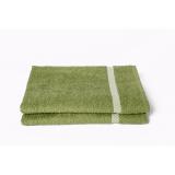 Bộ 2 khăn tắm sợi tre cao cấp siêu thấm diệt khuẩn  70x140cm( xanh rêu)