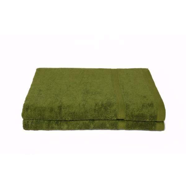 Bộ 2 Khăn trải giường spa 100 % cotton cao cấp BHOME 90x180cm (Xanh rêu)