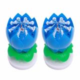 Bộ 2 nến nở hoa và phát nhạc V.2 (Xanh dương)