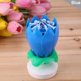 Bộ 2 nến nở hoa và phát nhạc V.2 (Xanh dương)